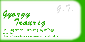 gyorgy traurig business card
